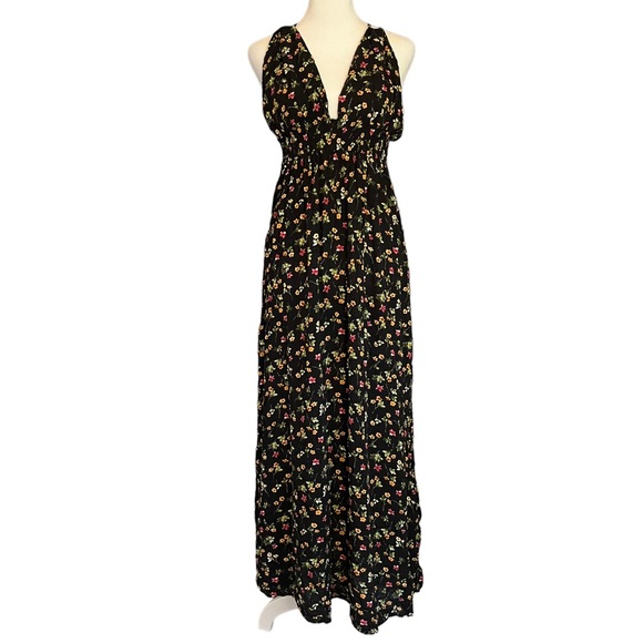 Timing Dresses Timing Floral Maxi Dress Black L Poshmark